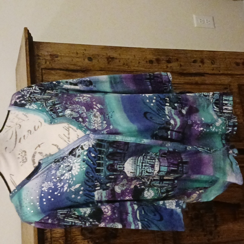 Embellished Snap-Front top